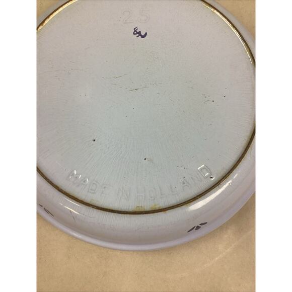 Vintage Cast Iron/Enamel Blue Tulip Double Handled Baking Dish #25 - Holland - Picture 8 of 8